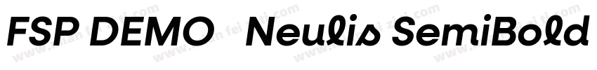 FSP DEMO   Neulis SemiBold Regula字体转换